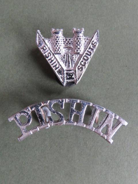 Pakistan Frontier Force Pishin Scouts Headdress Badge & Shoulder Title