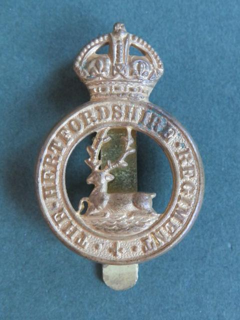 British Army WW1 Period The Hertfordshire Regiment Cap Badge