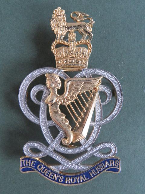 British Army The Queen's Royal Hussars Piper's Cap Badge