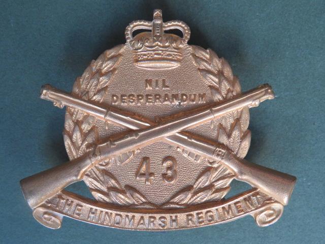 Australia Army Post 1953 The Hindmarsh Regiment Cap Badge