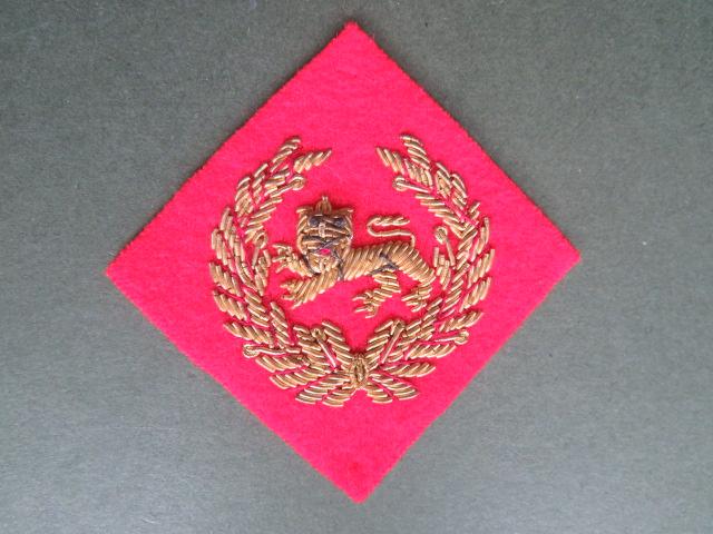 British Army The King's Own Royal Border Regiment Officers' Embroidered Cap Badge
