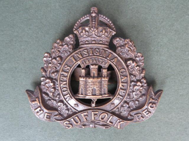 British Army The Suffolk Regiment Officers' Service Dress Cap Badge