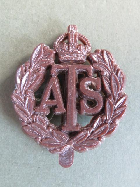 British Army WW2 Plastic A.T.S. Auxiliary Territorial Service Cap Badge