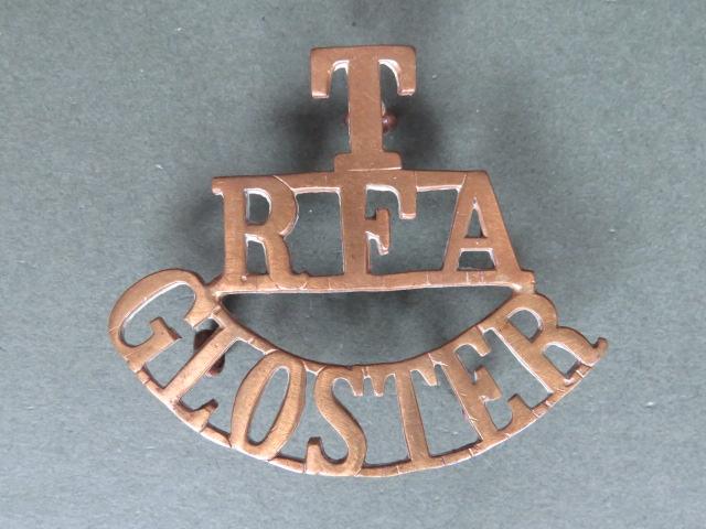 British Army WW1 Royal Field Artillery Territorial GLOSTER Shoulder Title