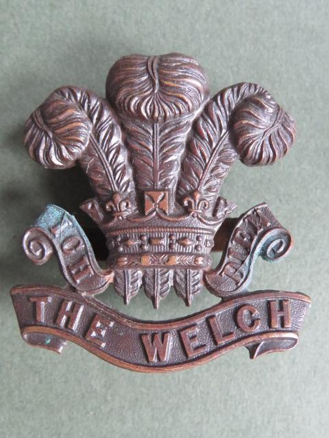 British Army The Welch Regiment Officer's Service Dress Cap Badge