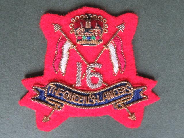 British Army The 16th/5th The Queen's Royal Lancers Officers' Side Cap Badge