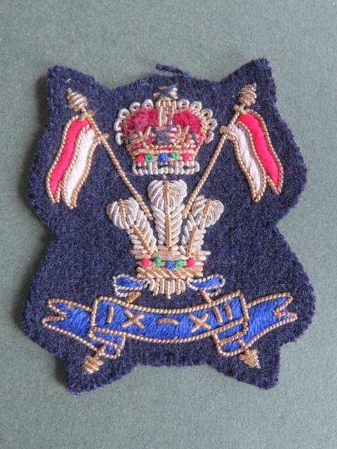 British Army 9th/12th Royal Lancers Officers' Dress Cap Badge