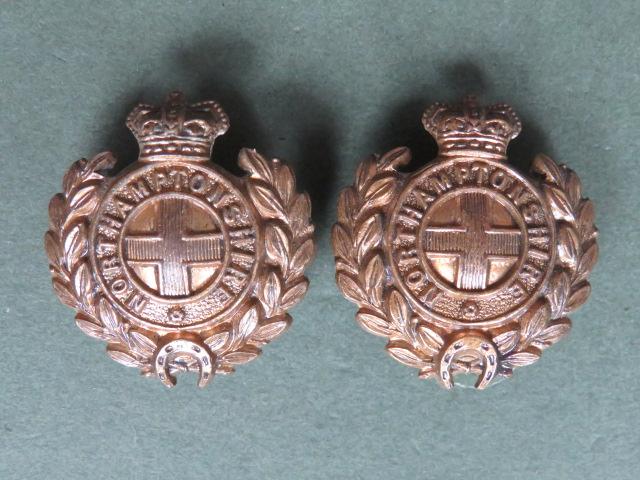 British Army Pre 1901 The Northamptonshire Regiment Collar Badges