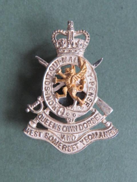 British Army The Queen's Own Dorset and West Somerset Yeomanry Officers' Collar Badge