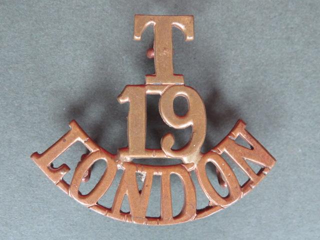 British Army 19th County of London Battalion (St Pancras) Shoulder Title