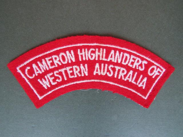 Australia Army Cameron Highlanders of Western Australia Shoulder Title