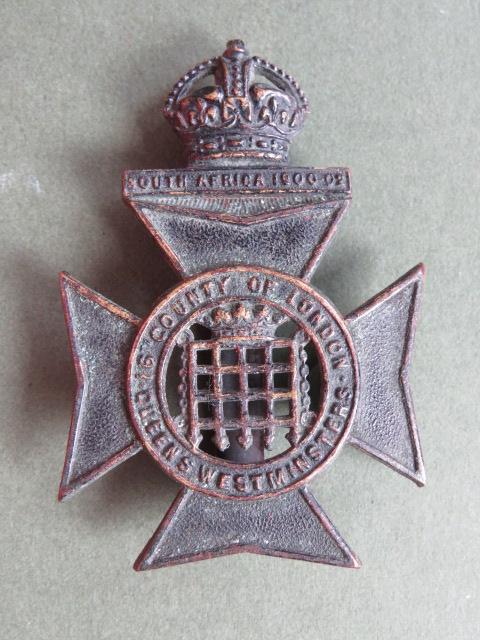 British Army 16th County of London Battalion (Queen's Westminister Rifles) Cap Badge