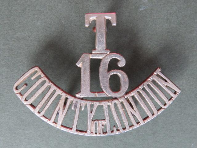 British Army Pre 1953 The 16th (County of London) Regiment (Queen's Westminster Rifles) Shoulder Title