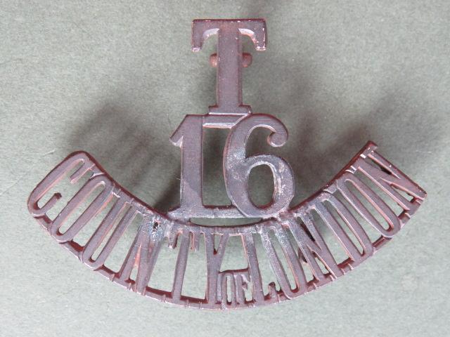 British Army Pre 1953 The 16th (County of London) Regiment (Queen's Westminster Rifles) Shoulder Title