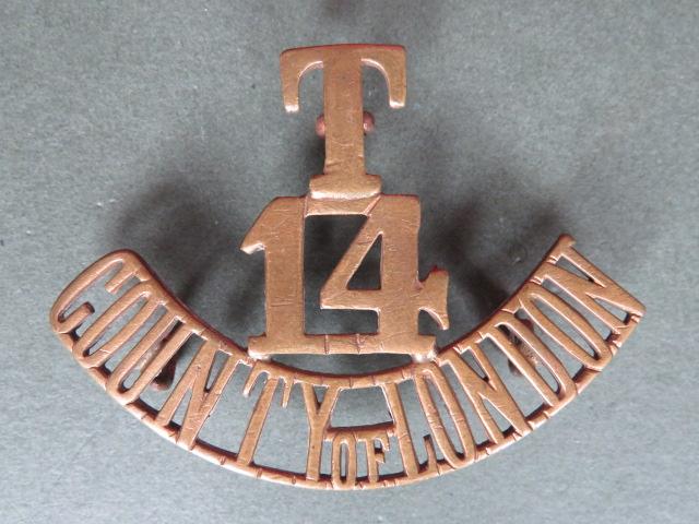 British Army Pre 1953 The 14th (County of London) Battalion (London Scottish) Shoulder Title