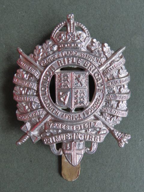 British Army The 5th City of London Regiment (London Rifle Brigade) Post WW1 Cap Badge