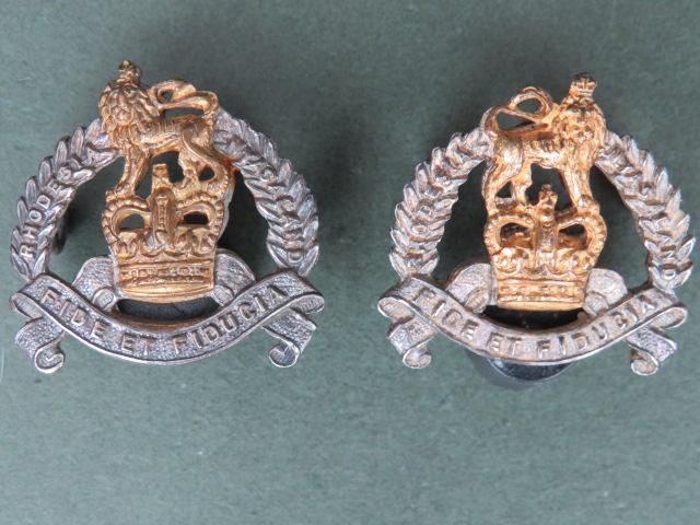 Rhodesia & Nyasaland Army Pay Corps Officers' Collar Badges