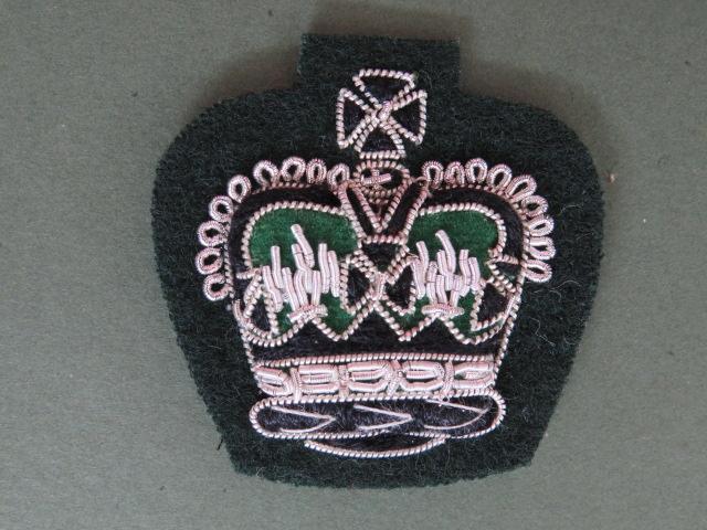 British Army The Rifles & Royal Gurkha Rifles Staff Sergeant Rank Crown No1 Dress Rank Badge