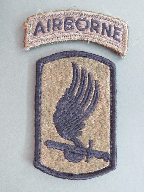 USA Army 173rd Airborne Brigade Shoulder Patch and Airborne Tab