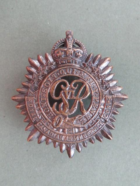 Canada Royal Canadian Army Service Corps Officers Cap Badge