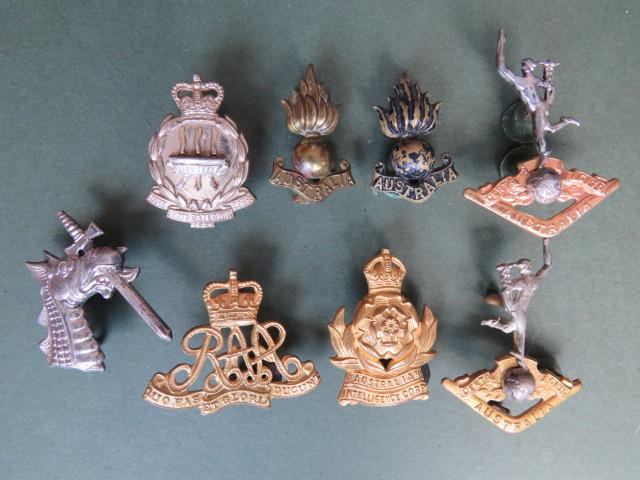 Australia Army 8 Pre and Post 1953 Collar Badges