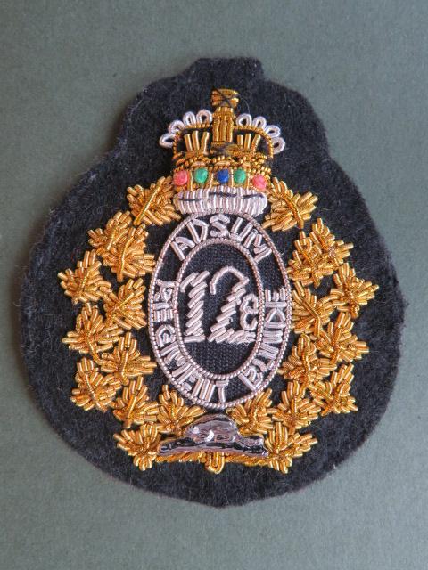 Canada Army 12e Regiment Blinde Du Canada Officers' Beret Badge