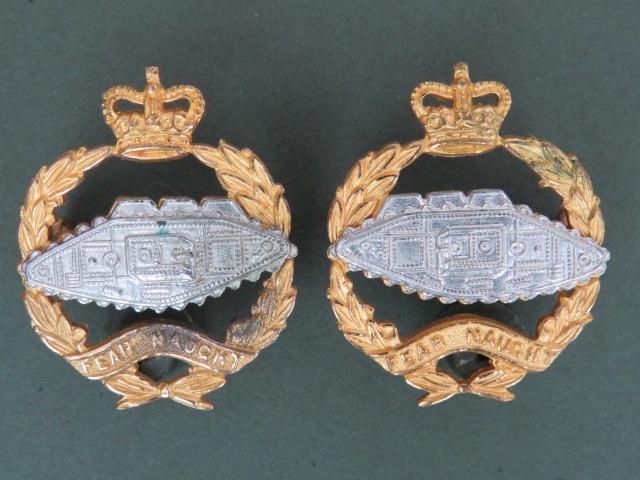 British Army Royal Tank Regiment Officers' No1 Dress Collar Badges