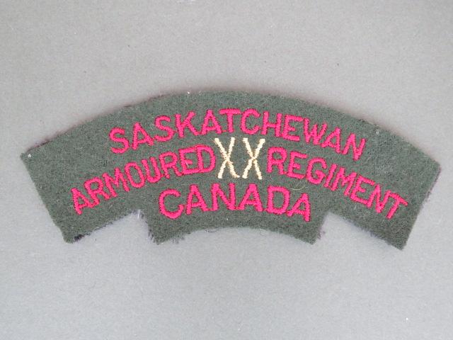 Canada Army 20th Saskatchewan Armoured Regiment Shoulder Title