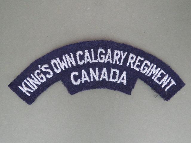Canada Army The King's Own Calgary Regiment Shoulder Title