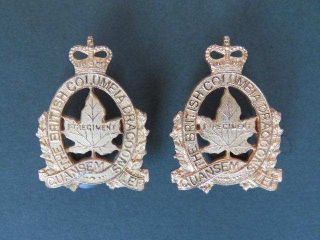 Canada Army The British Columbia Dragoons Collar Badges