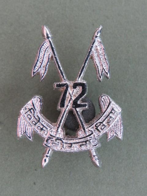 India Army Post 1947 72nd Armoured Regiment Headdress Badge