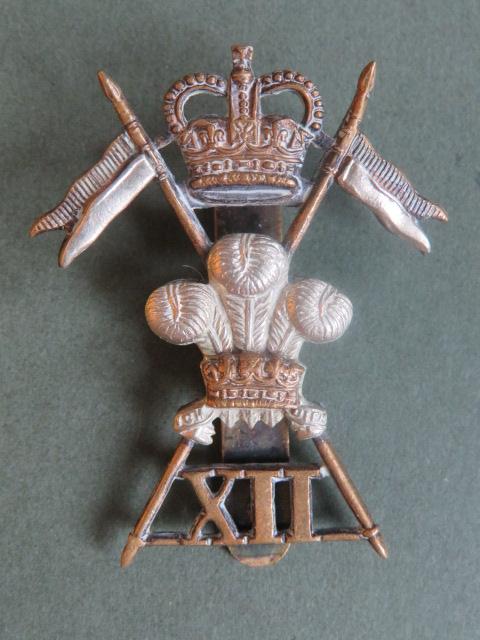 British Army 12th (Prince of Wales's Royal) Lancers Cap Badge