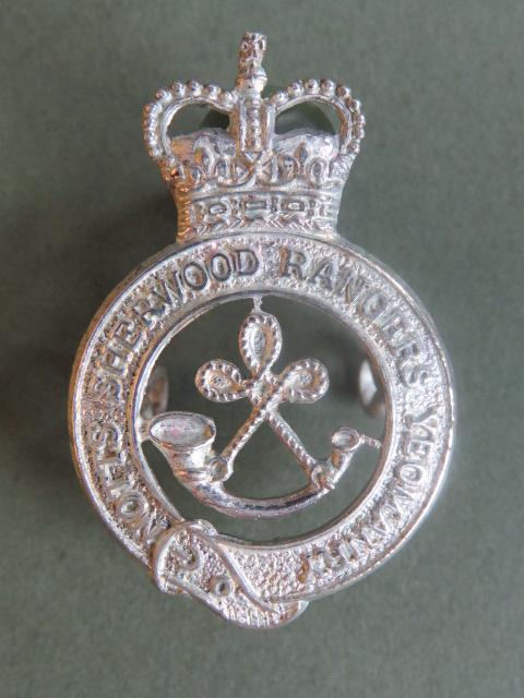 British Army The Sherwood Rangers Yeomanry Officers' Cap Badge