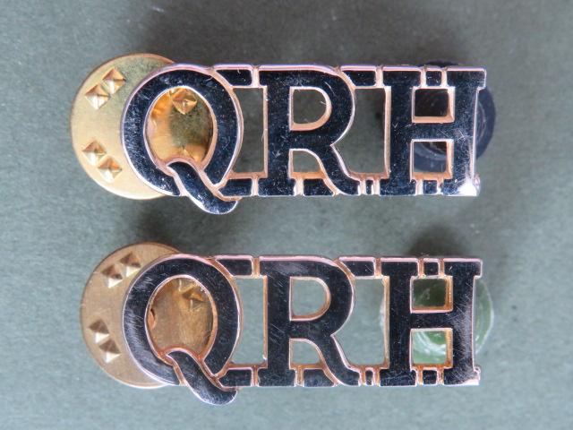 British Army The Queen's Royal Hussars Shoulder Titles