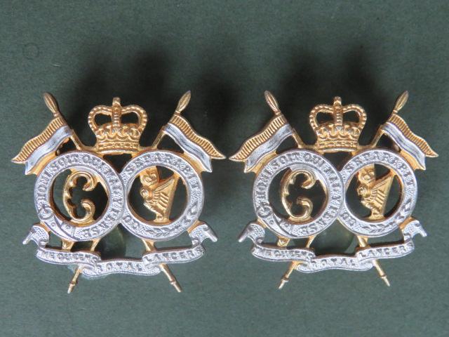 British Army The Queen's Royal Lancers Officers' Collar Badges