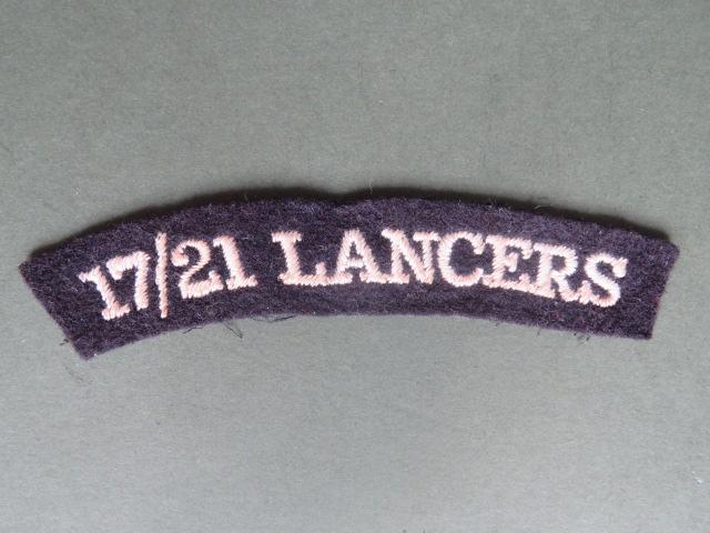 British Army 17th / 21st Lancers Shoulder Title