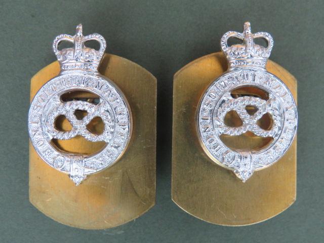 British Army Staffordshire Yeomanry (Queen's Own Royal Regiment) Collar Badges