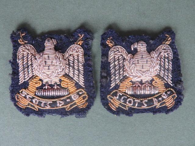British Army The Royal Scots Dragoon Guards Sergeants Mess Dress Collar Badges