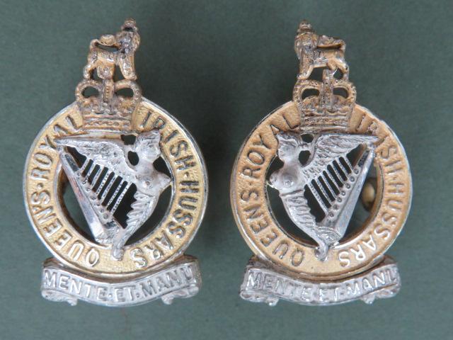 British Army The Queen's Royal Irish Hussars Officers' Collar Badges
