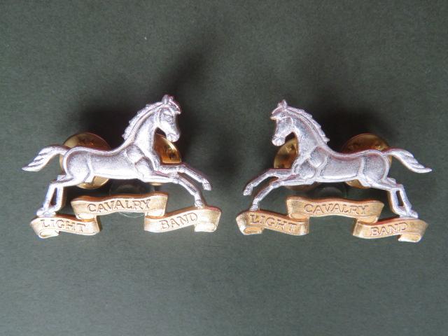 British Army The Light Cavalry Band Collar Badges