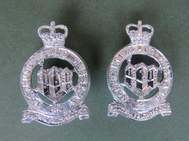 British Army The Northumberland Hussars Collar Badges