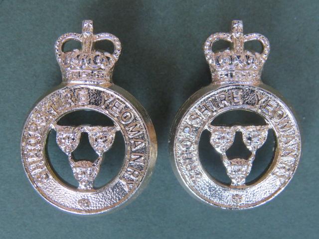 British Army Post 1953 Shropshire Yeomanry Collar Badges