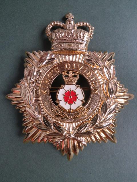 British Army Waterloo & Normandy Band's of The King's Division Helmet Plate Badge