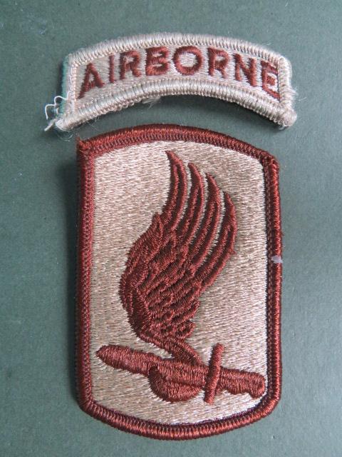 USA Army 173rd Airborne Brigade Shoulder Patch and Tab