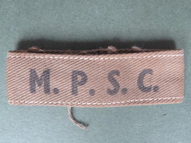 British Army WW2 Military Provost Staff Corps Shoulder Title