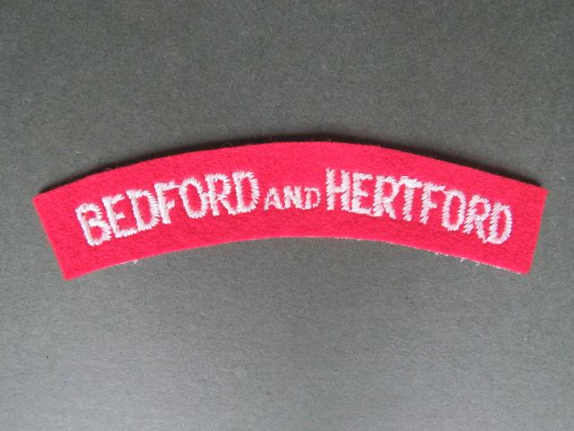British Army Late WW2 / Early Post War The Bedfordshire And Hertfordshire Regiment Shoulder Title