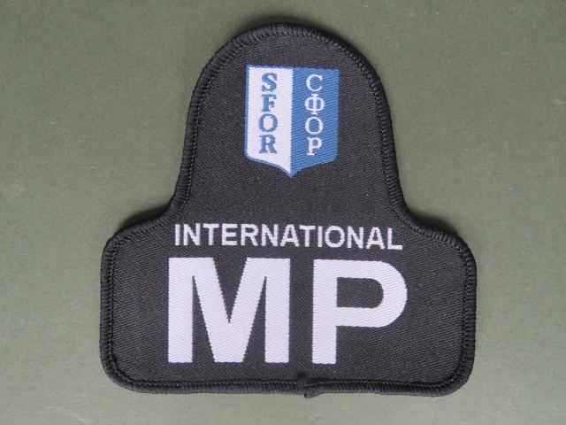 NATO SFOR Military Police Arm Badge