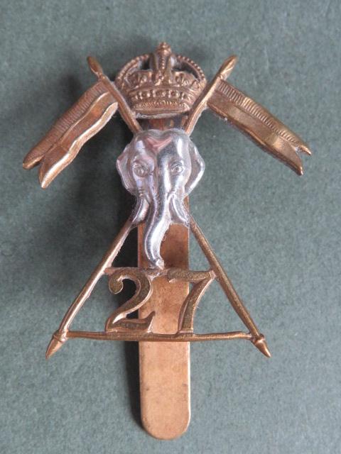 British Army The WW2 27th Lancers Cap Badge