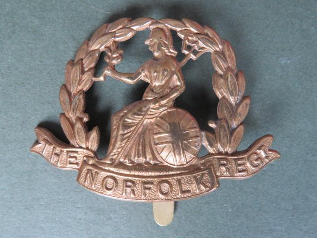 British Army WW1 Economy Norfolk Regiment Cap Badge