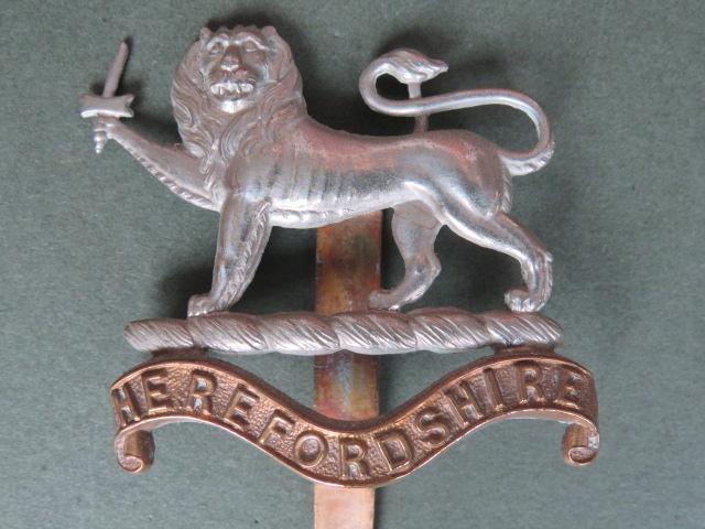 British Army The Herefordshire Regiment Cap Badge